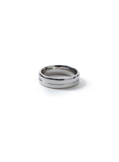 Topman Mens Metallic Silver Look Ridge Ring*