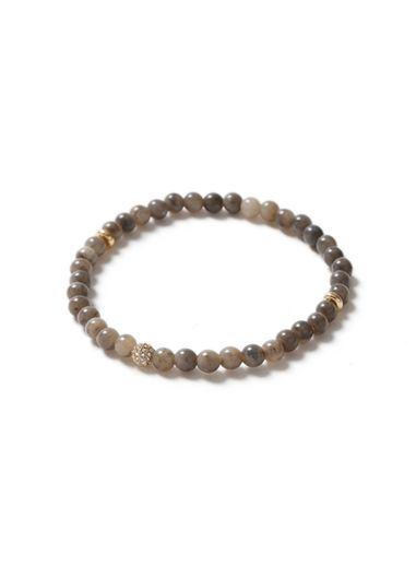 Topman Mens Grey Gray Beaded Bracelet