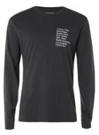 Topman Mens Washed Black Echo Park Print Longline Long Sleeve T-shirt