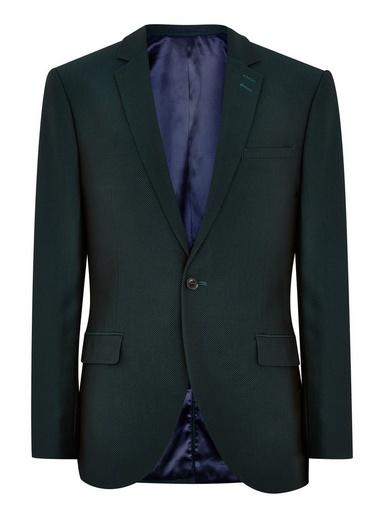 Topman Mens Green Slim Blazer