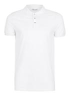 Topman Mens Selected Homme White Polo Collar Shirt