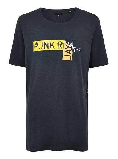 Topman Mens Black Punk Royal Taping T-shirt