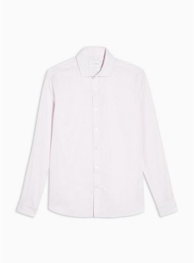Topman Mens Premium Pink Twill Double Cuff Shirt