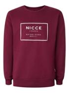 Topman Mens Red Nicce Burgundy Square Logo Sweatshirt