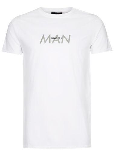 Topman Mens Topman Design White Max T-shirt