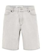 Topman Mens Grey Light Wash Gray Boxy Fit Denim Shorts