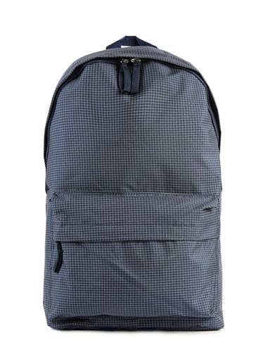 Topman Mens Blue Navy Grid Check Backpack