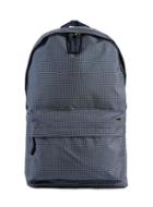 Topman Mens Blue Navy Grid Check Backpack