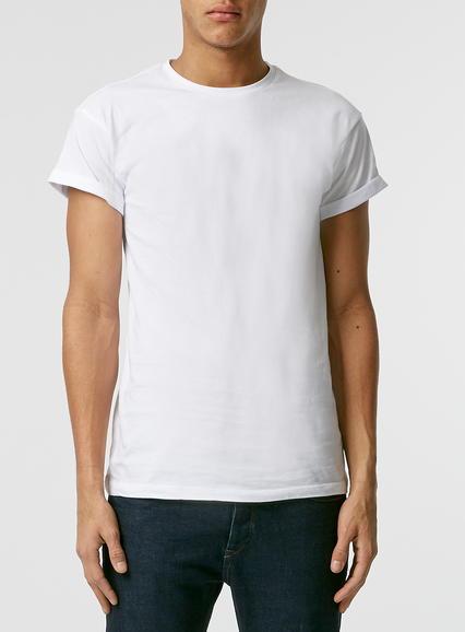 Topman Mens White Muscle Roller T-shirt