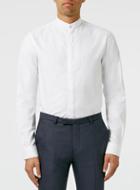 Topman Mens Noose & Monkey White Stand Collar Shirt