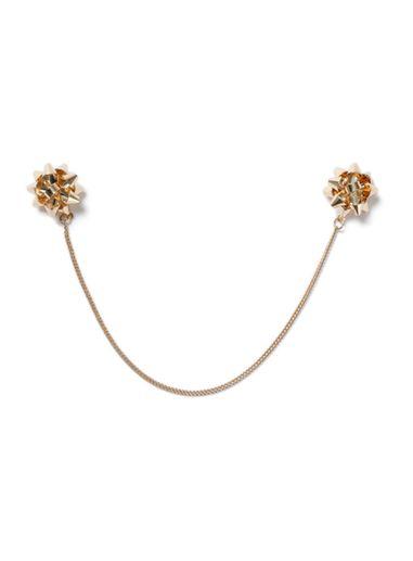 Topman Mens Gold Look Folded Bow Collar Tips*