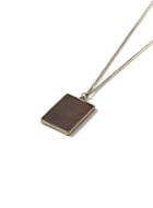 Topman Mens Brown Faux Leather Dog Tag Necklace*