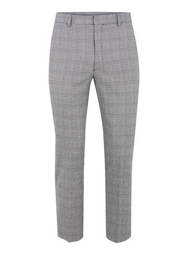 Topman Mens Black And White Check Skinny Cropped Pants