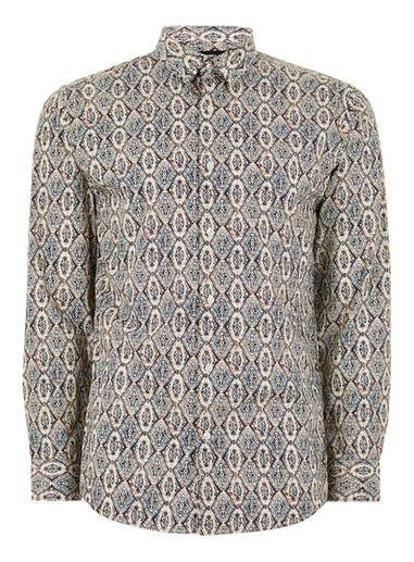 Topman Mens Grey Selected Homme+ Gray 'billy' Button Up Shirt