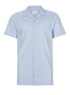 Topman Mens Selected Homme Light Blue Short Sleeve Shirt