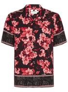 Topman Mens Multi Red Tropical Floral Palm Print Shirt