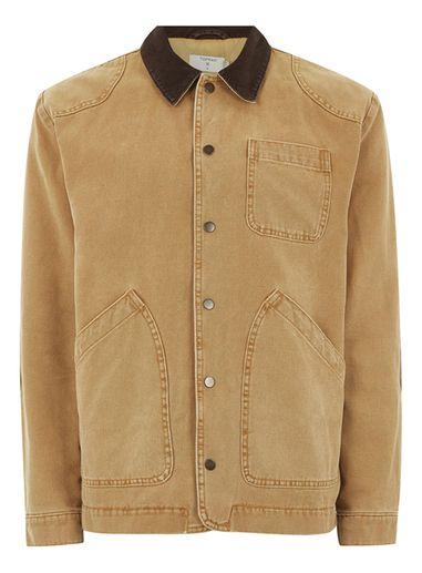 Topman Mens Yellow Mustard Chore Jacket