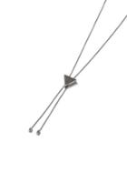 Topman Mens Silver Look Triangle Bolo Necklace*
