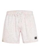 Topman Mens Nicce White And Orange Swim Shorts