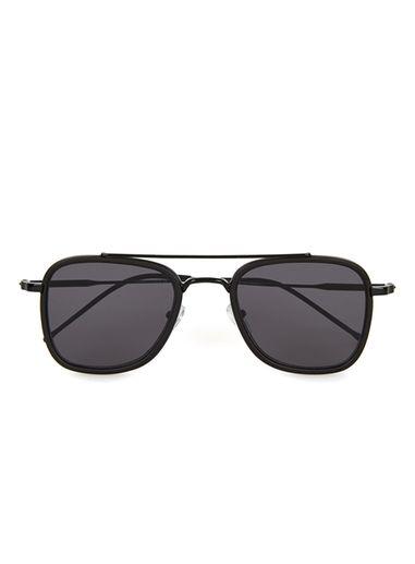 Topman Mens Black Matte Navigator Sunglasses