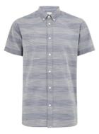 Topman Mens Navy Selected Homme Blue Short Sleeve Shirt