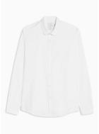 Topman Mens Premium White Twill Penny Slim Shirt