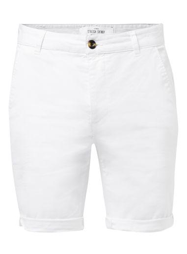 Topman Mens White Stretch Skinny Chino Shorts