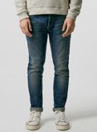 Topman Mens Ltd Washed Blue Stretch Skinny Selvedge Jeans