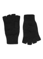 Topman Mens Black Knitted Fingerless Gloves