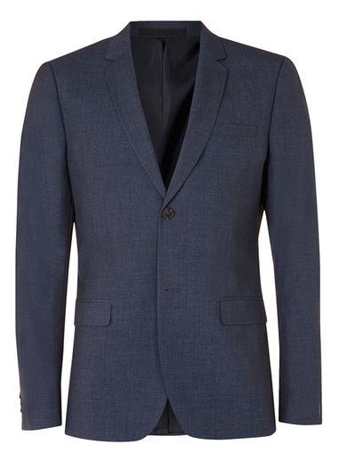 Topman Mens Blended Blue Skinny Fit Suit Jacket