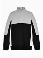 Topman Mens Multi Black And White Panel Long Sleeve Sweatshirt