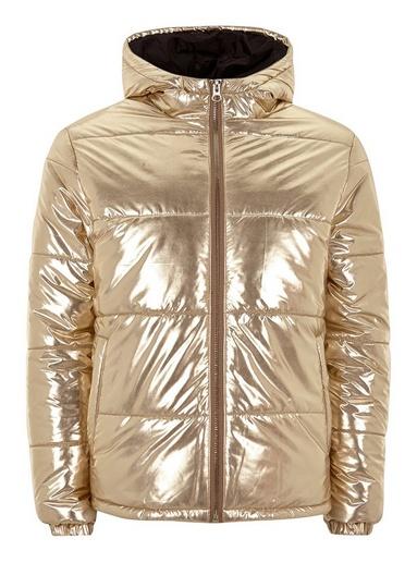 Topman Ltd Mens Ltd Gold Bomber Jacket
