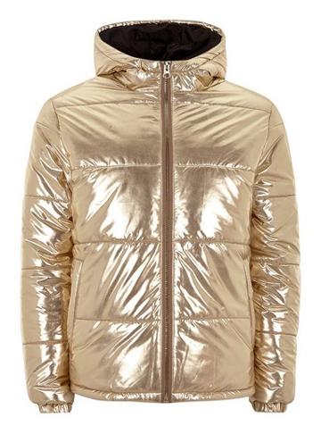 Topman Ltd Mens Ltd Gold Bomber Jacket
