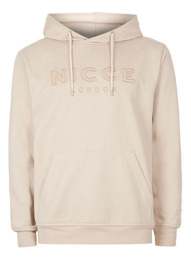 Topman Mens Brown Nicce Stone Embroidered Logo Hoodie