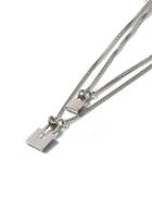 Topman Mens Silver Look Multi Row Padlock Pendant Necklace*