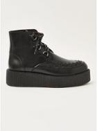 Topman Mens Black Wedge Platform Boots