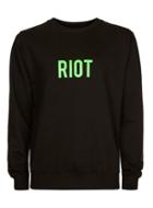 Topman Mens Topman Design Black Riot Sweatshirt