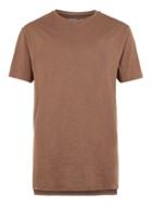 Topman Mens Brown Slub Longline T-shirt
