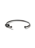 Topman Mens White Gunmetal Knot Cuff Bracelet*