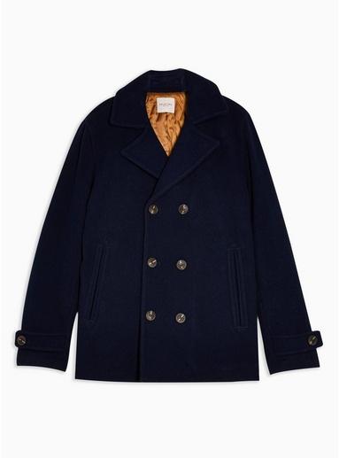 Selected Homme Mens Selected Homme Navy Pea Coat