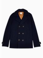 Selected Homme Mens Selected Homme Navy Pea Coat