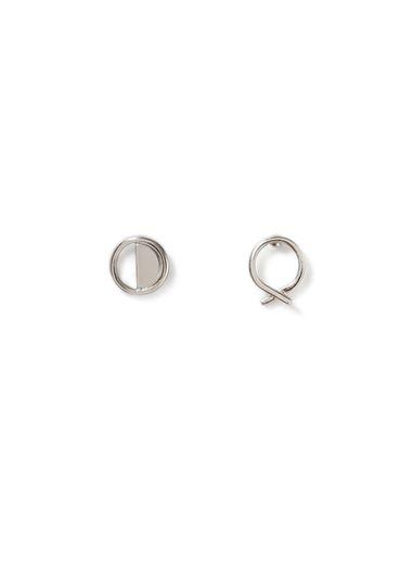 Topman Mens Silver Asymmetric Earrings*