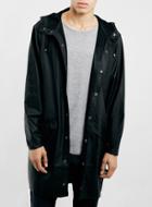 Topman Mens Rains Black Long Jacket