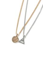 Topman Mens Gold And Silver Look Multirow Symbol Necklace*