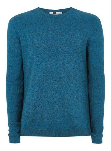 Topman Mens Navy Cobalt Blue Twist Sweater