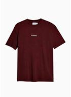 Topman Mens Red Burgundy Stockholm T-shirt
