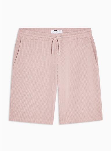 Topman Mens Pink Waffle Textured Shorts