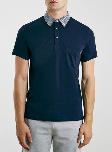 Topman Mens Blue Peter Werth Navy Polo Shirt