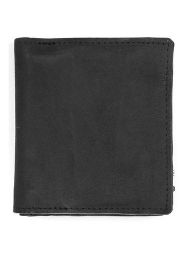 Topman Mens Black Leather Zip Wallet