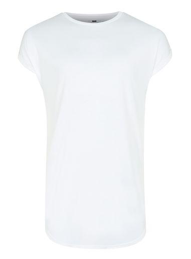 Topman Mens White Viscose Mix Drop Shoulder T-shirt
